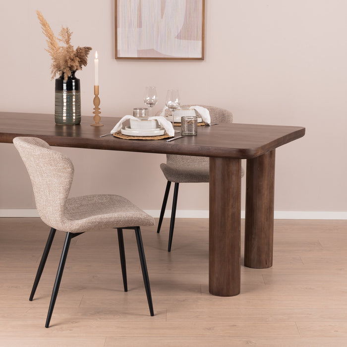 Livingfurn Eettafel Badou Mangohout, 240 x 100cm - Bruin