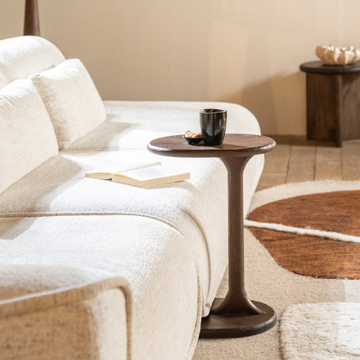 By-Boo Laptoptafel Fenix Mangohout, 40 x 30cm - Ovaal