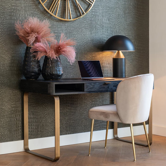 Richmond Sidetable Blackbone Eikenhout en Staal, 140cm - Zwart