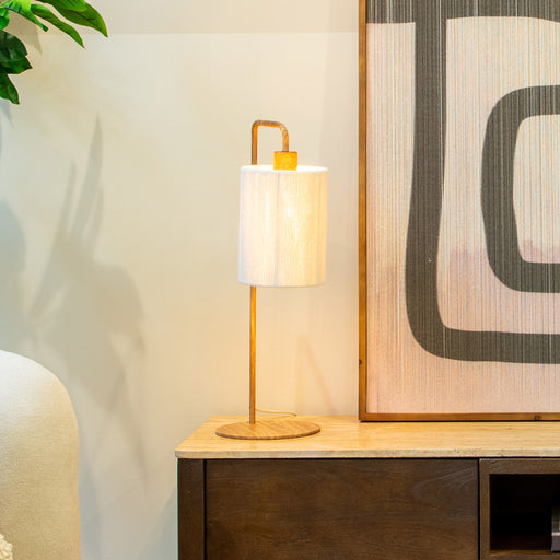 Light & Living Tafellamp Donio 60cm - Crème - Japandi