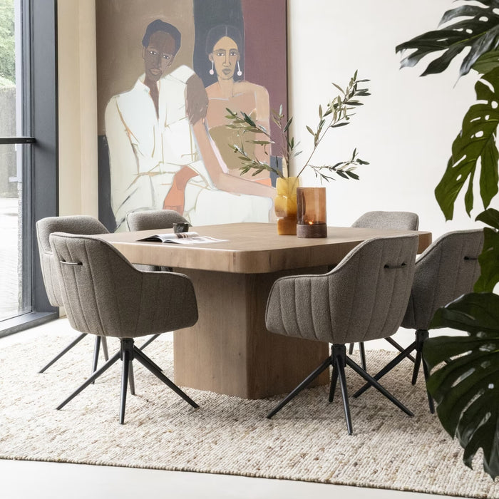 Eleonora Vierkante Eettafel Harmonie Eiken, 140 x 140cm