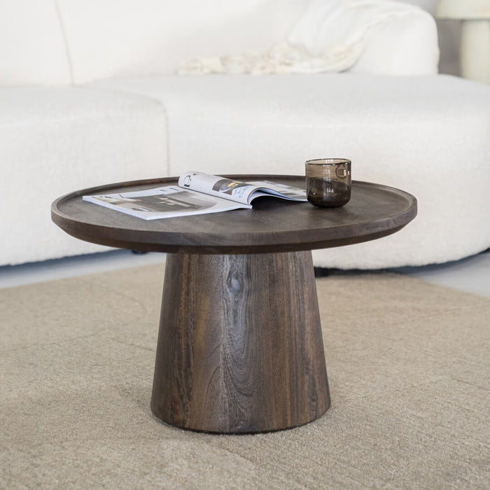 Eleonora Ronde Salontafel Ron Mangohout - Bruin, 66cm