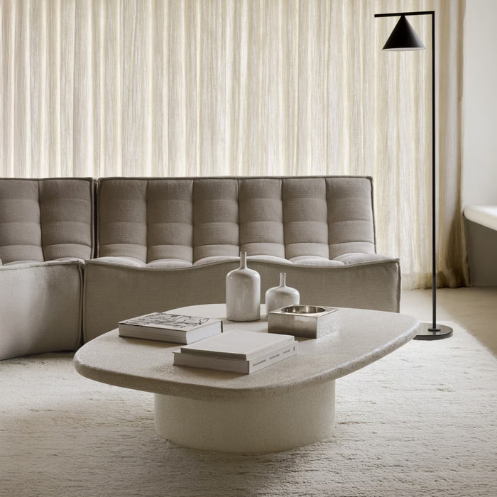 Ethnicraft Organische Salontafel Elements Microcement, 134 x 96cm - Off White