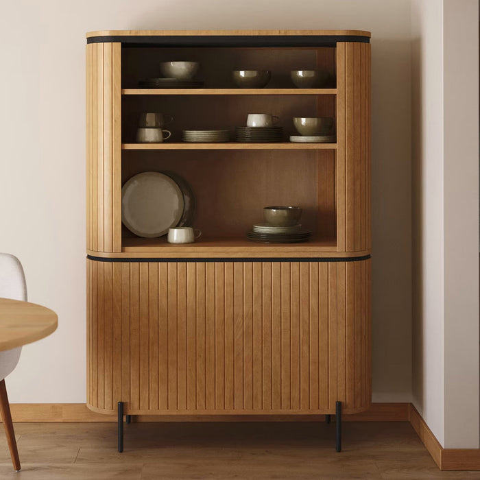 Kave Home Vitrinekast Licia Mangohout, 170 x 120cm - Bruin - Japandi