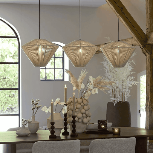 Light & Living Hanglamp Felida 3-lamps - Crème - Japandi