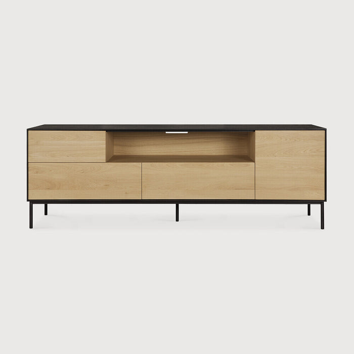 Ethnicraft TV-meubel Blackbird Geolied Eikenhout, 180cm - Zwart