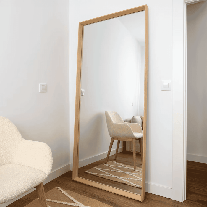 Kave Home Spiegel Nerina 180 x 80cm - Naturel - Passpiegel