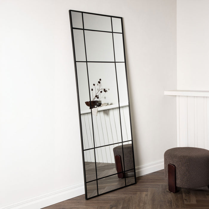 Nohr Spiegel Madiha Raster 180 x 90cm - zwart - Passpiegel