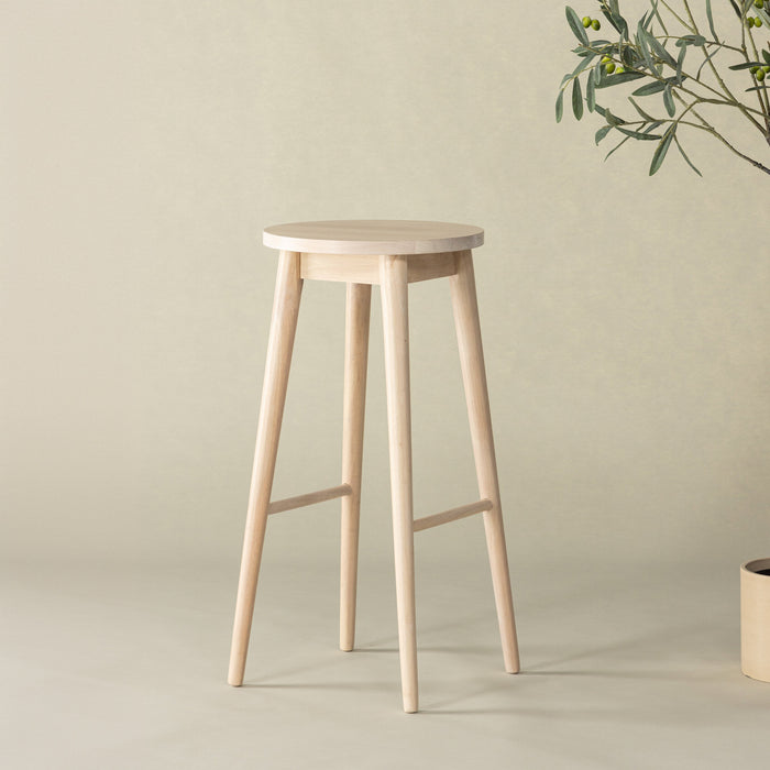Nohr Barkruk Donella Rubberhout - Naturel (zithoogte 75cm)