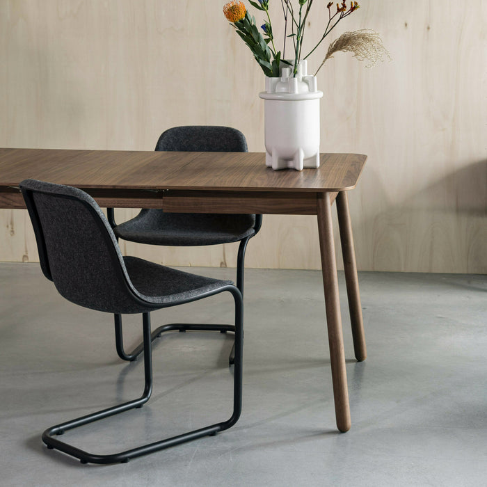 Zuiver Uitschuifbare Eettafel Glimps Notenhout - Bruin