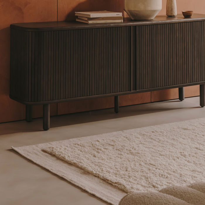 Kave Home Vloerkleed Marely Wol, 160 x 230cm - Wit