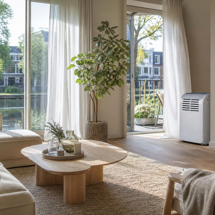 Comfortabele woonkamer met verkoeling en natuurlijke ventilatie