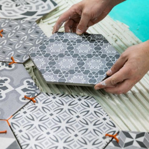 Hoe leg je hexagon tegels