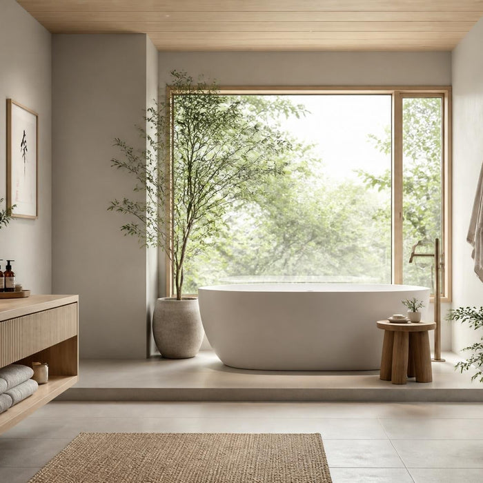 Japandi badkamer