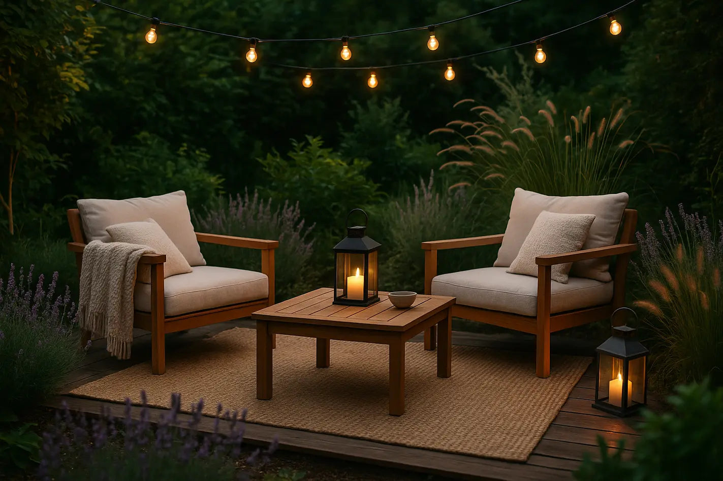 Tuin inrichten hygge stijl