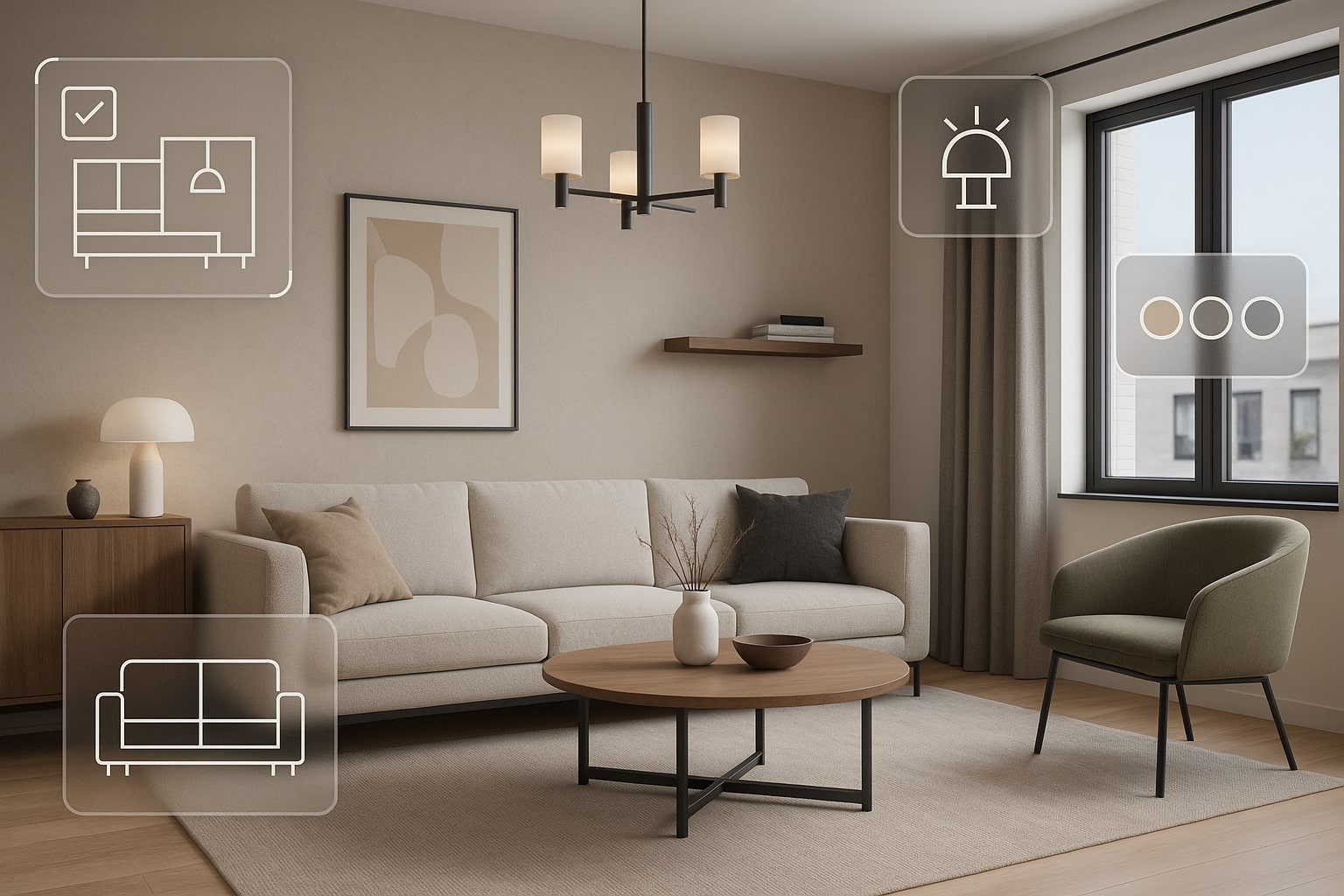 ai woonkamer inrichten