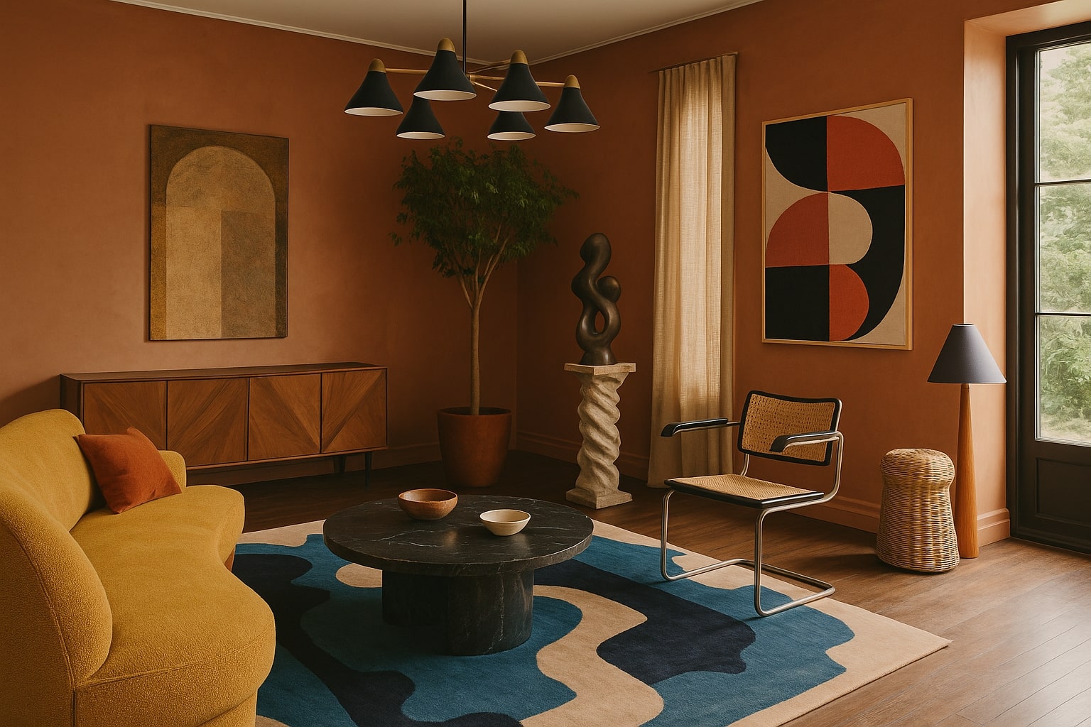 aparte inrichting woonkamer