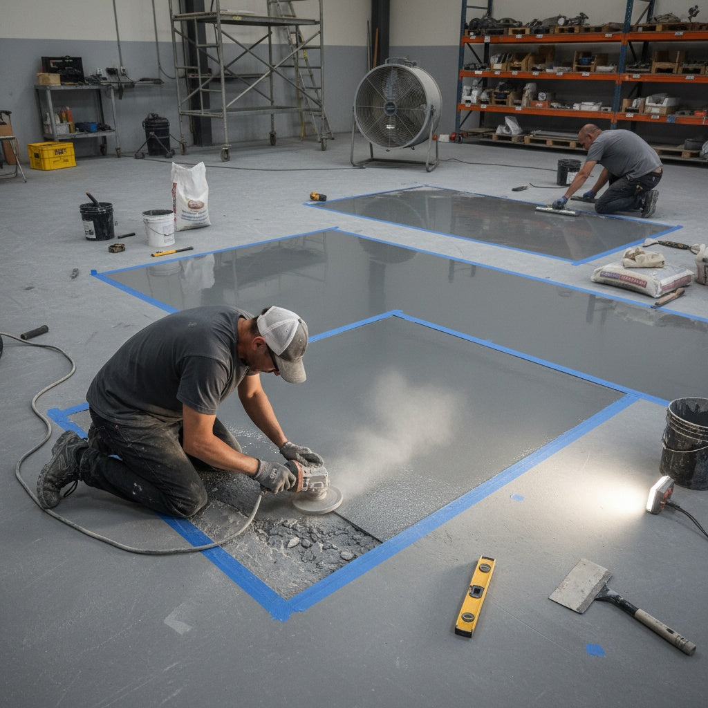 beschadiging repareren gietvloer