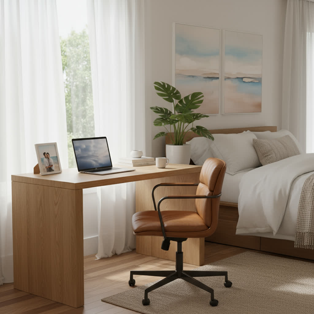 bureau in slaapkamer