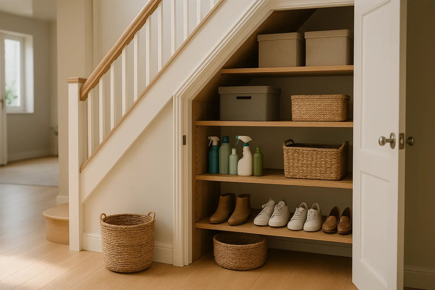 diepe ingerichte trapkast