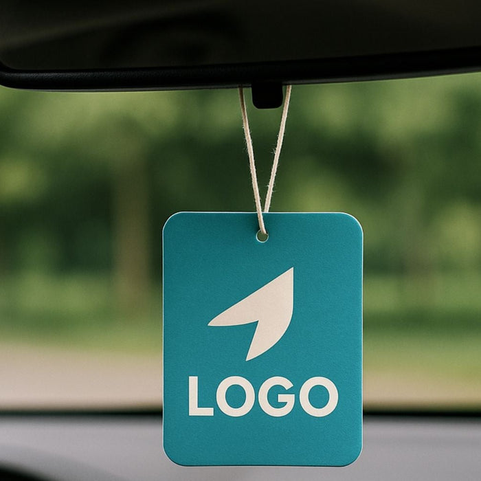 geurhangers met logo