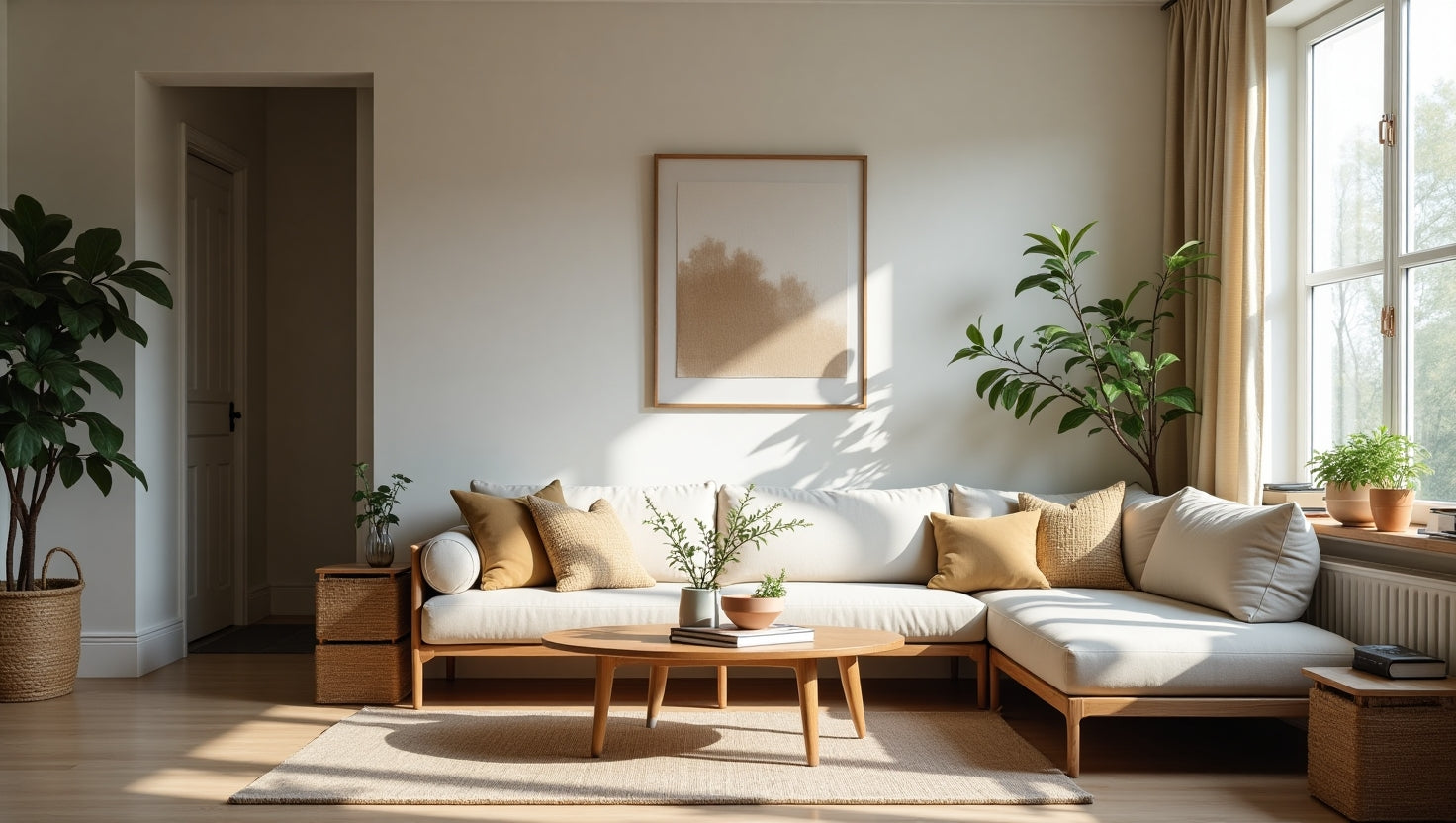 gezellige inrichting woonkamer