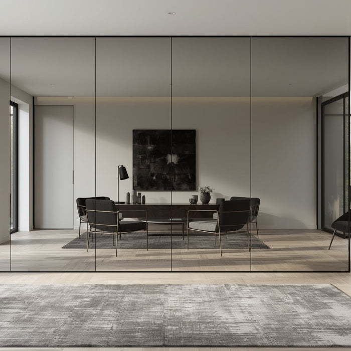 glazen wand in de woonkamer