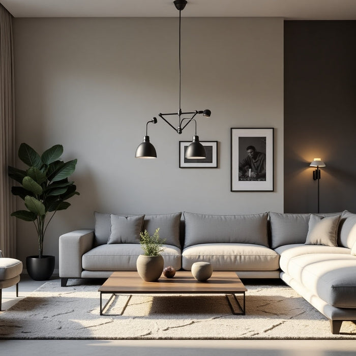 grijze inrichting woonkamer