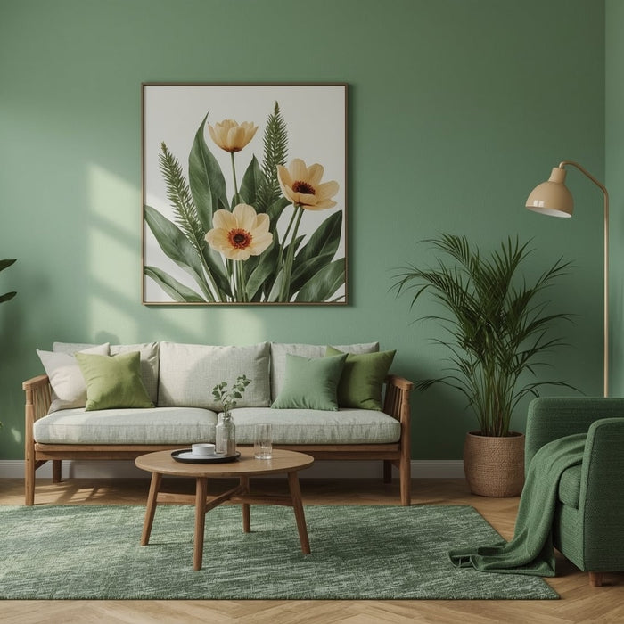groene woonkamer inspiratie