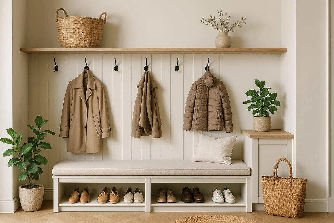 hal als mudroom ingericht