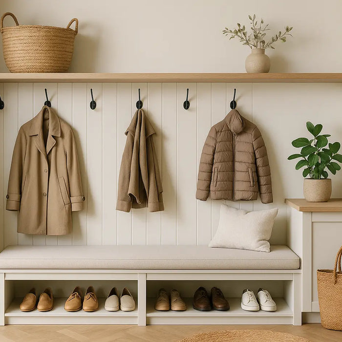 hal als mudroom ingericht