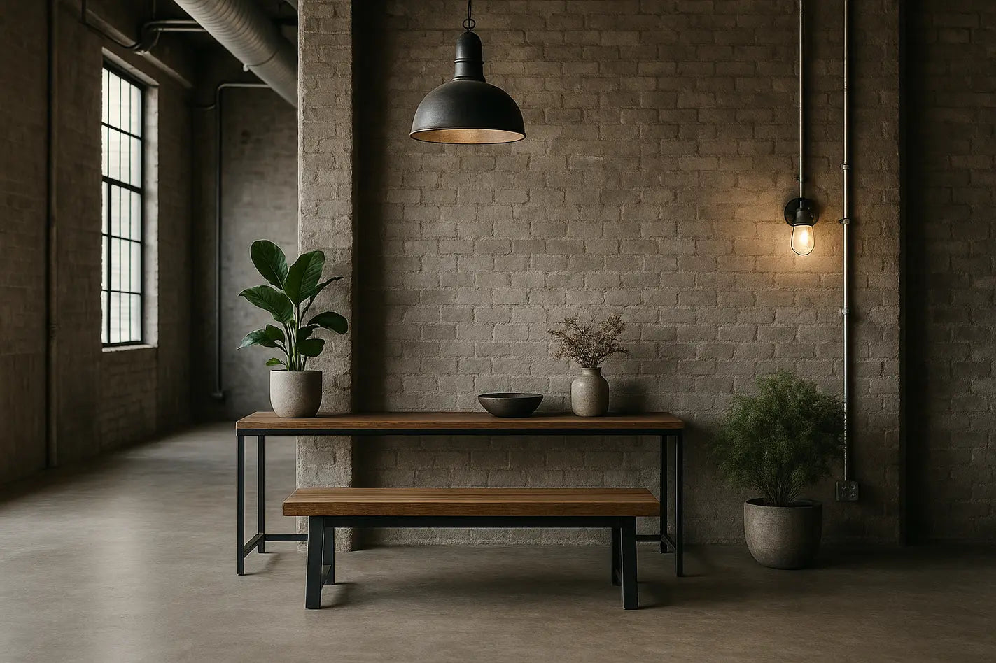 industrieel ingerichte hal