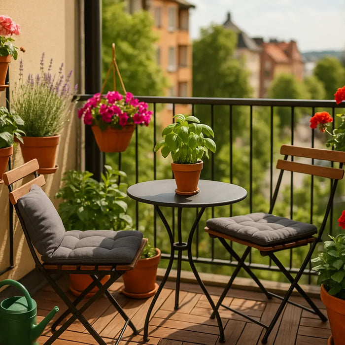 ingericht balkon met planten