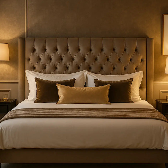 ingerichte hotel chique slaapkamer