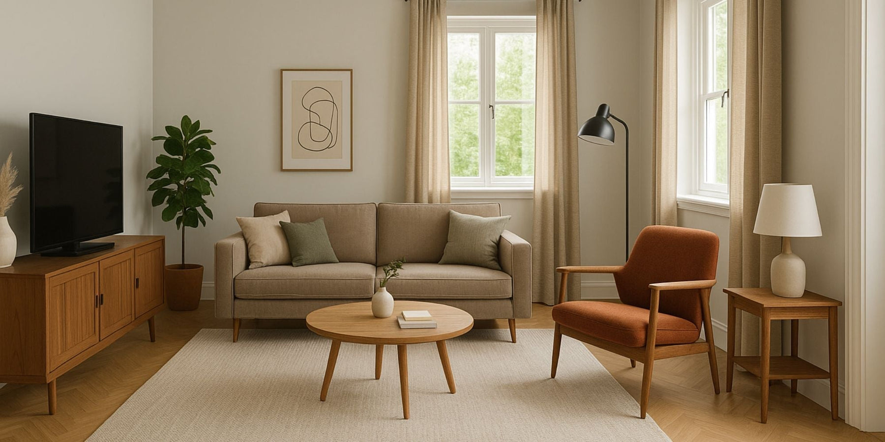 inrichting vierkante woonkamer