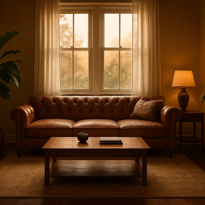 inrichting woonkamer donkere vloer