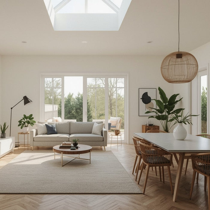 inrichting woonkamer hoog plafond