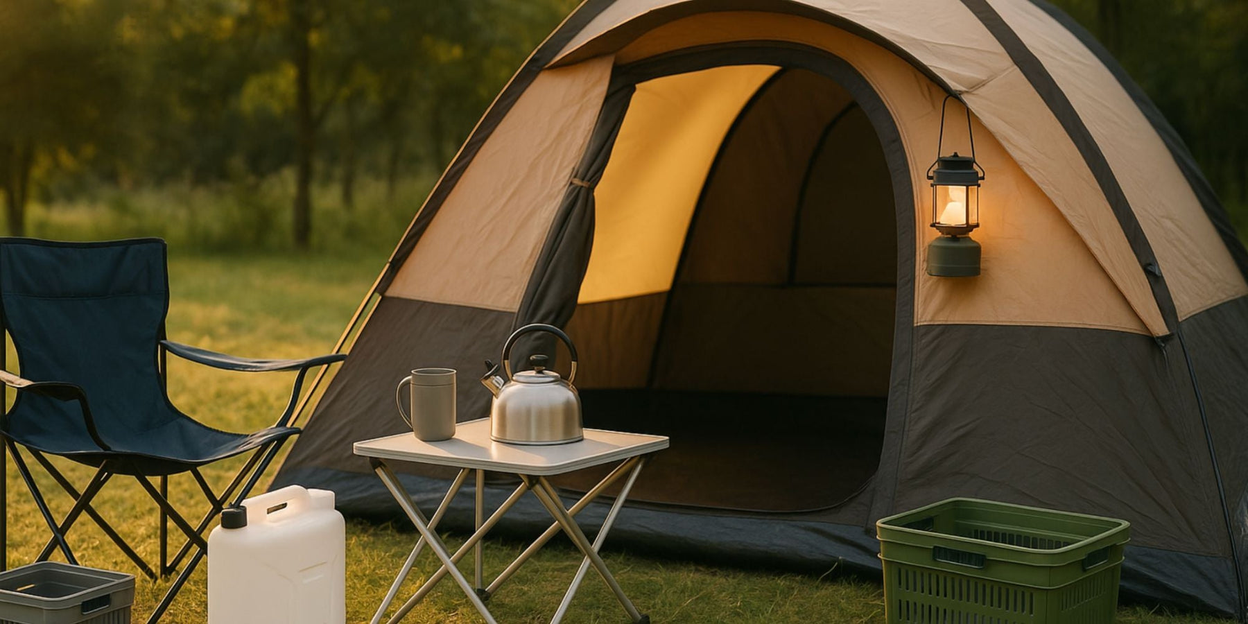 kamperen met comfort spullen