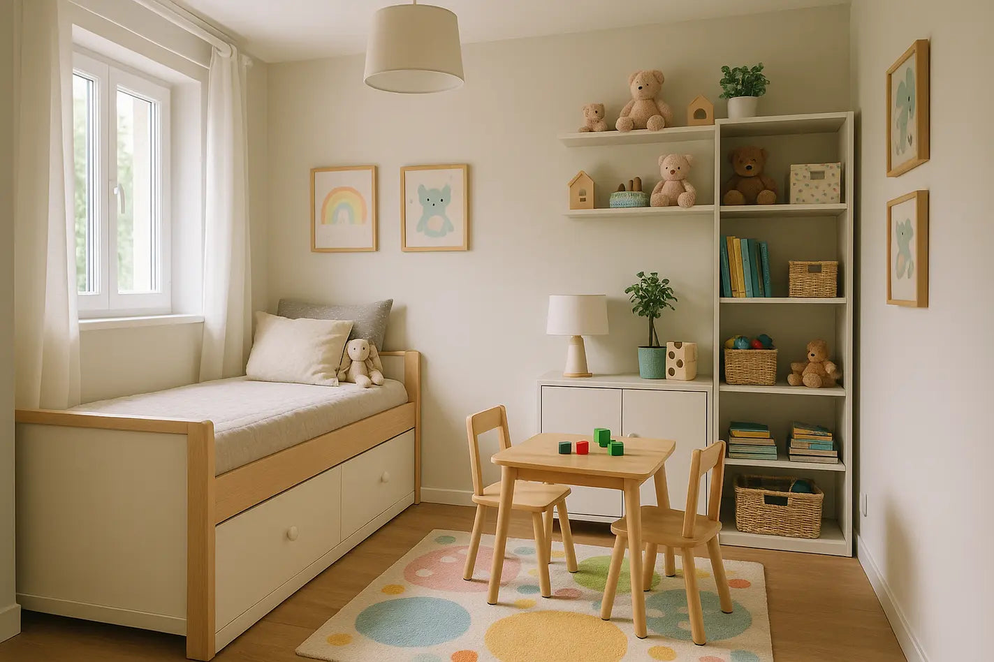 kleine ingerichte kinderkamer