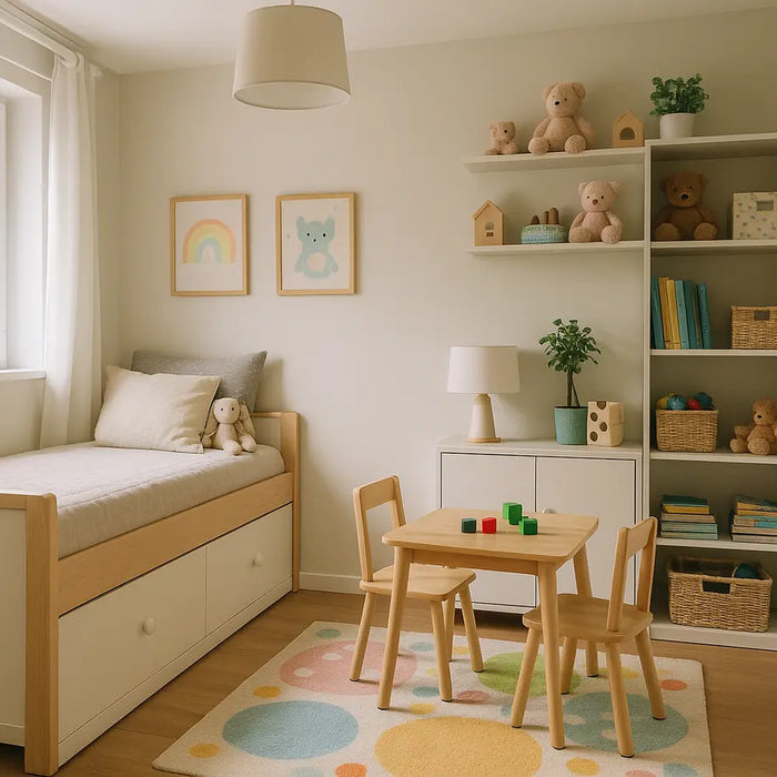 kleine ingerichte kinderkamer