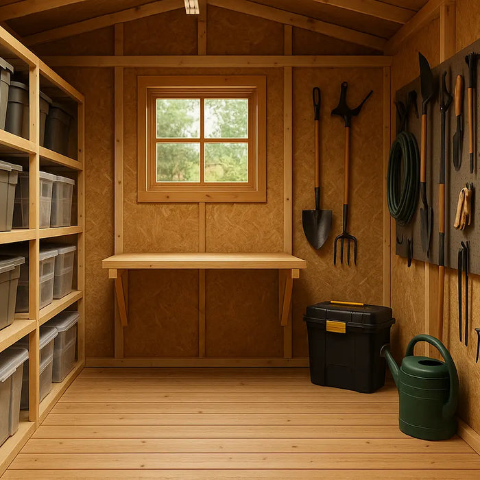 kleine ingerichte schuur