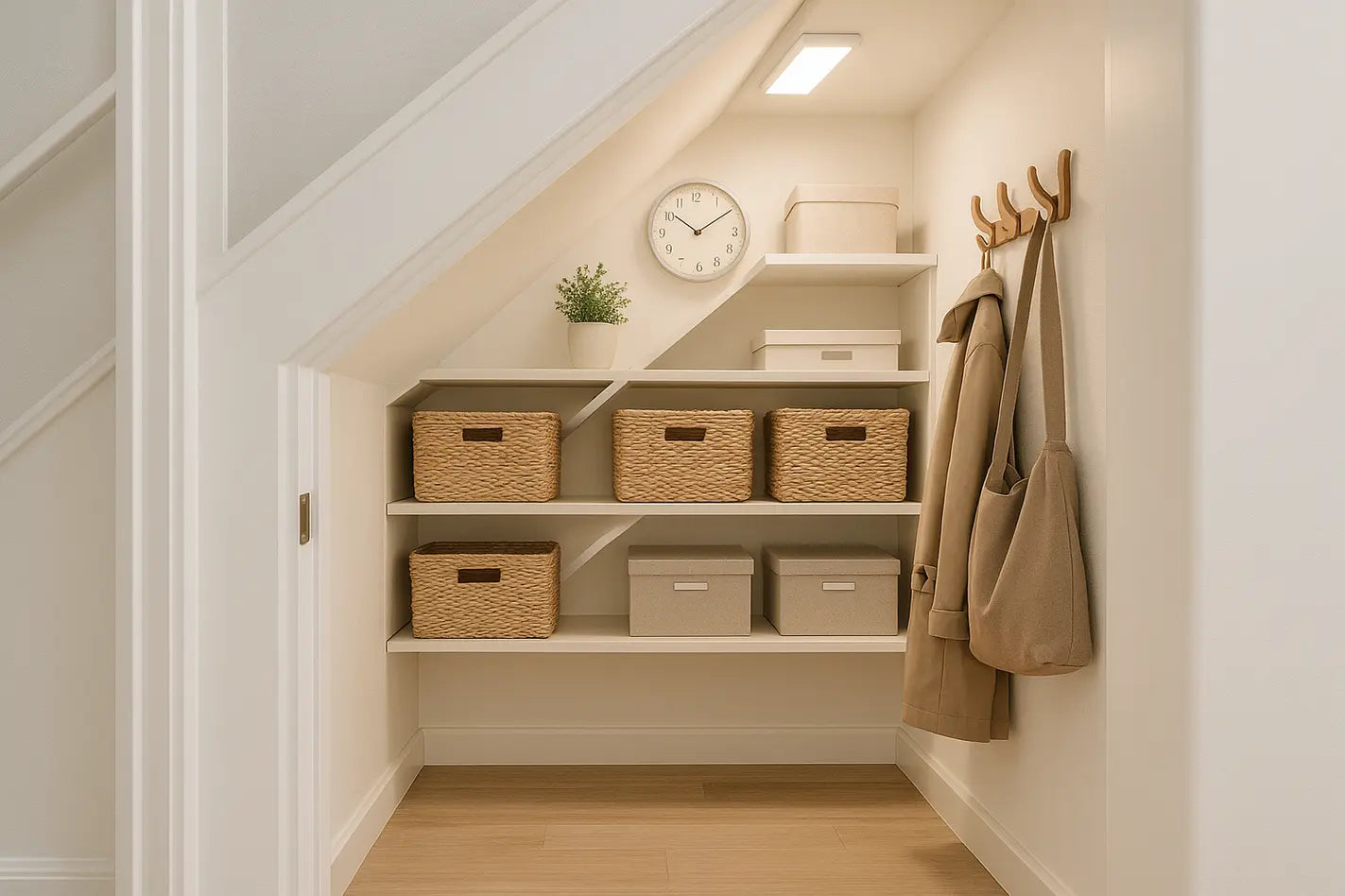 kleine ingerichte trapkast