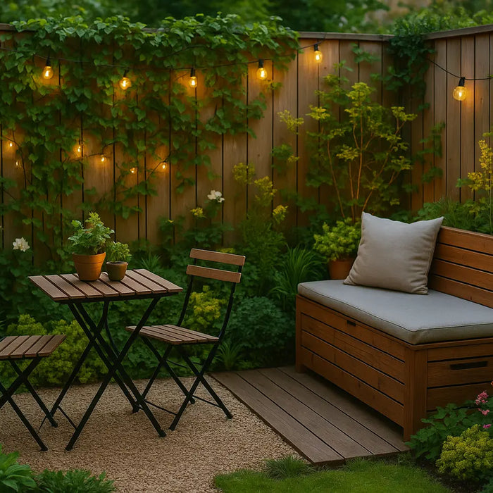 kleine ingerichte tuin