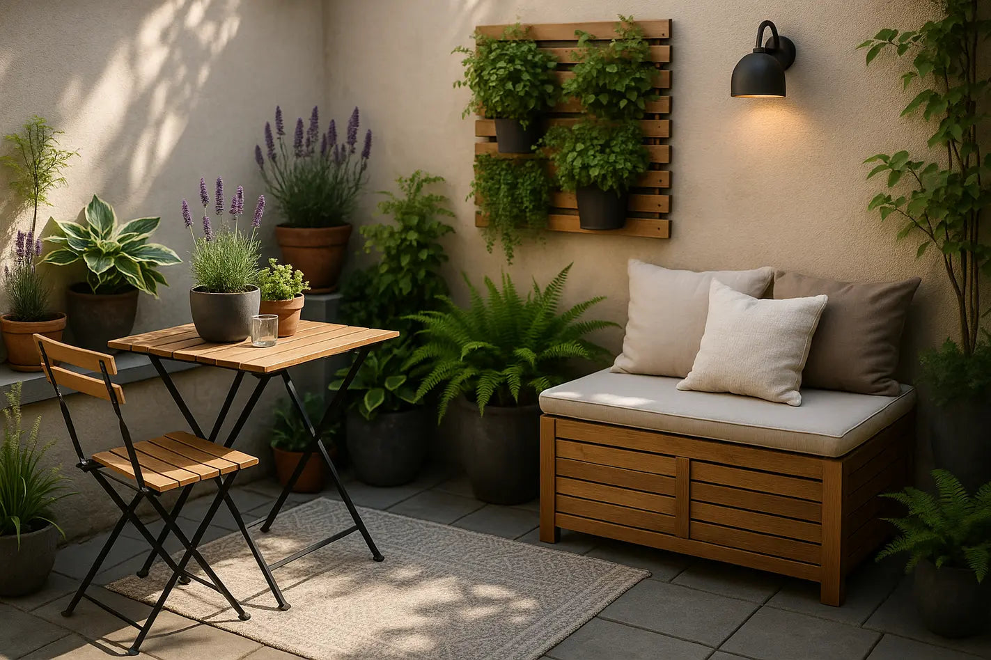 kleine patio tuin