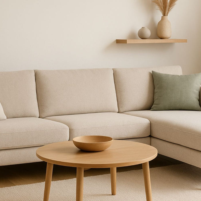 kleine woonkamer inrichten met hoekbank