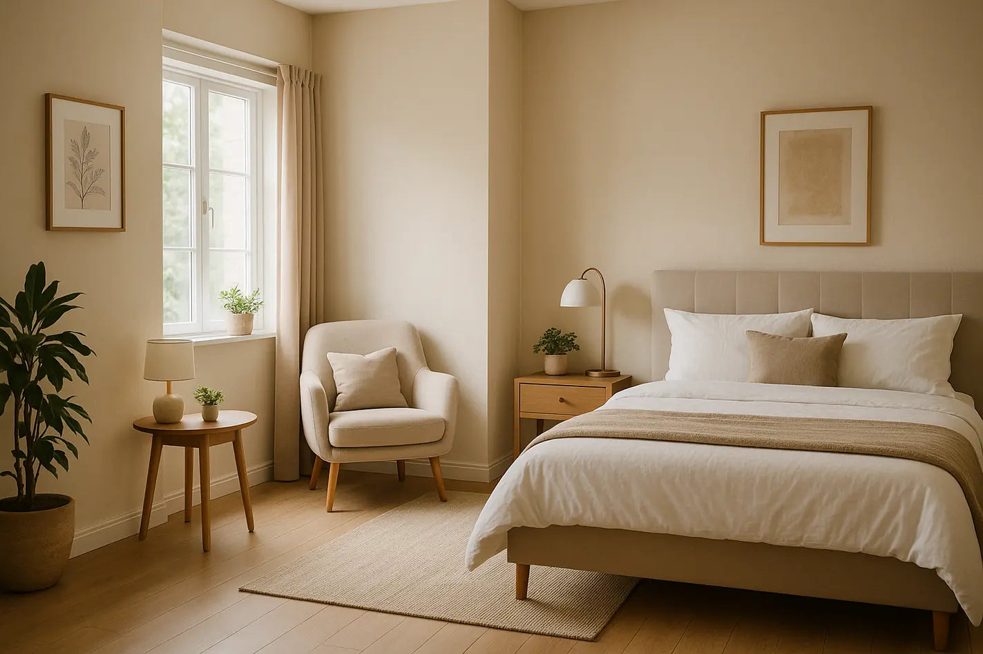 l vormige slaapkamer