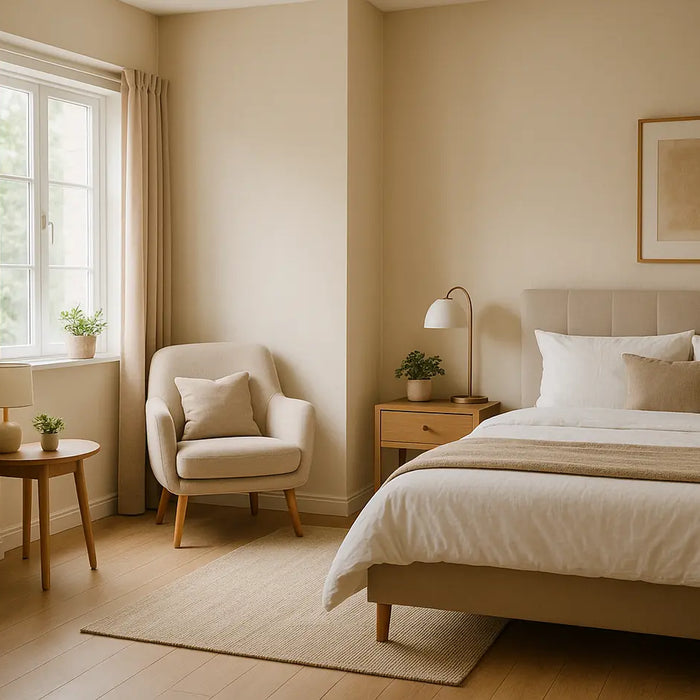 l vormige slaapkamer