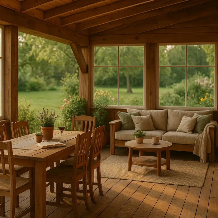 landelijk ingerichte veranda