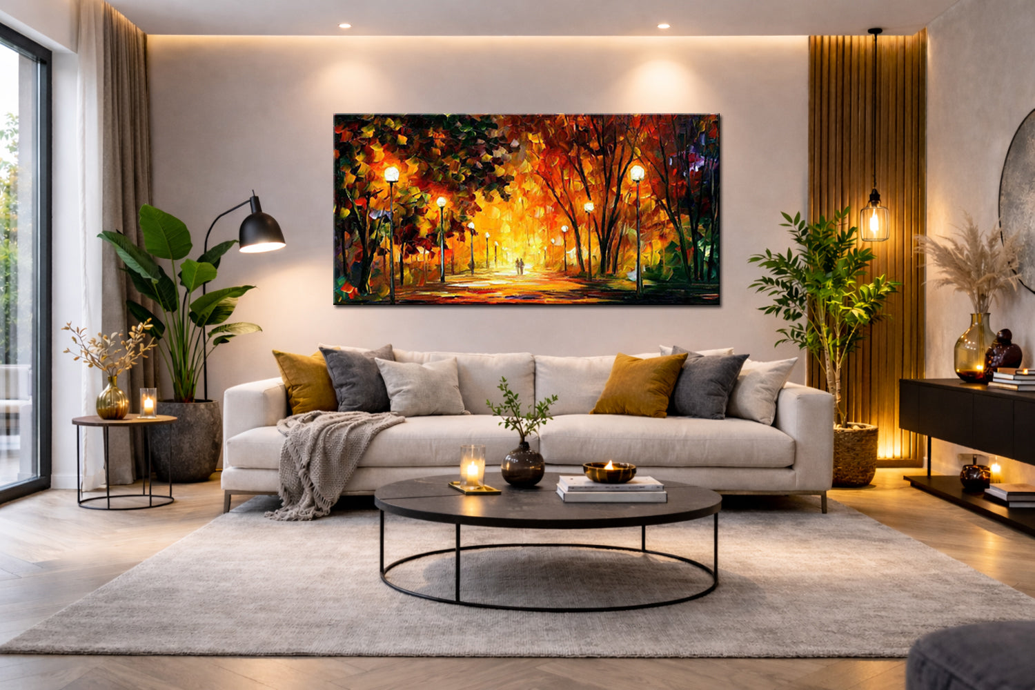schilderij moderne woonkamer sfeer