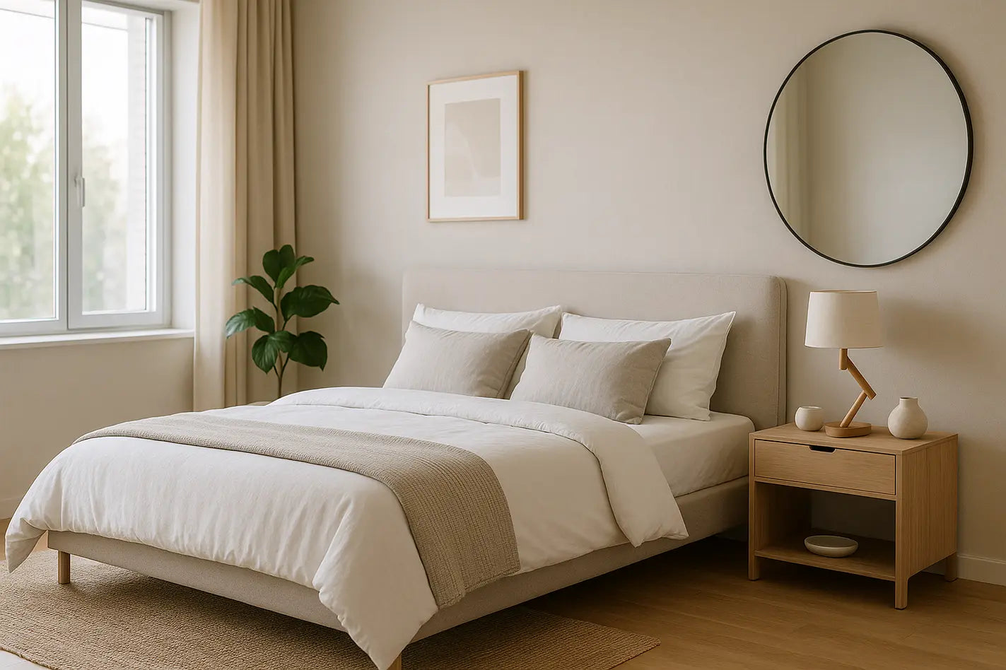 moderne ingerichte slaapkamer